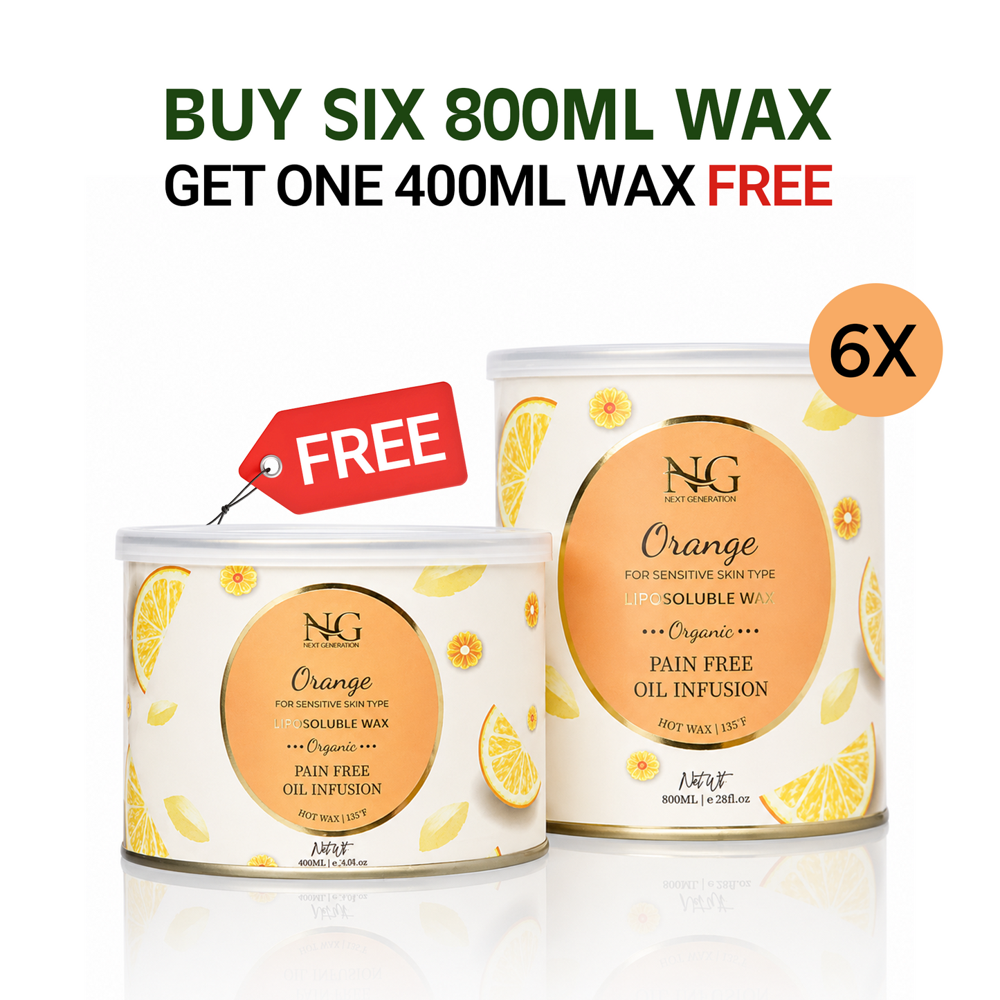 LIPOSOLUBLE PAIN FREE WAX — ORANGE